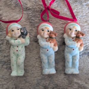 Vintage, 90s Granddaughter Grandson Christmas Ornaments